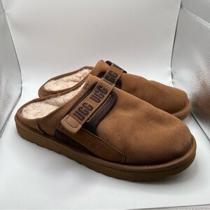 EUC UGG CHESNUT DUNE SLIP-ON SUEDE/ SHEEPSKIN COMFORT SLIPPERS size 13
